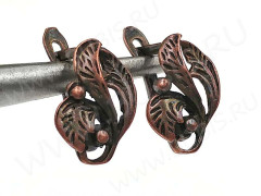 Швензы с английским замком №81 Листики 17*11*10мм античная медь (Brass) (1 пара)