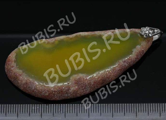 Держатель кулона 052 со стразами 12,5*7,7*6,7мм цвет платины (Brass)