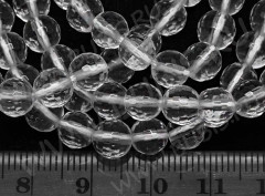 (ОПТ) Бусина округлая ГРАНЁНАЯ шарик 6,5мм Горный хрусталь прозрачный (камни) (НИТЬ)