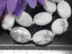 (СКИДКИ!!!) Бусина каменная Овал 52 18*13*5мм Кахолонг белый (камни) (10шт.)