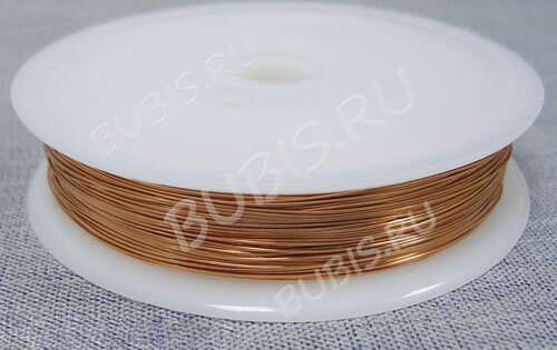 Проволока медная 08 толщина 0,8мм светло-медная (Copper) (3м)
