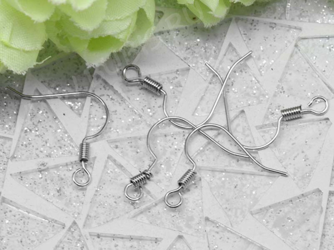 Швензы-крючки №038 16*15,5мм цвет платины (Brass) (10 пар)