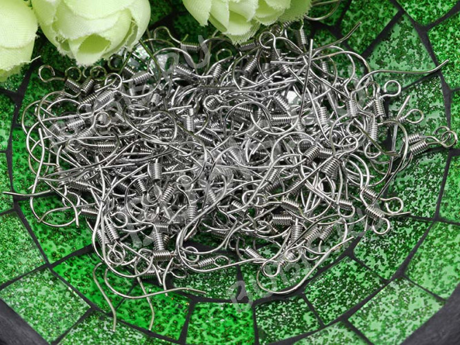 Швензы-крючки №038 16*15,5мм цвет платины (Brass) (10 пар)