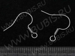 Швензы-крючки №038 16*15,5мм цвет платины (Brass) (10 пар)