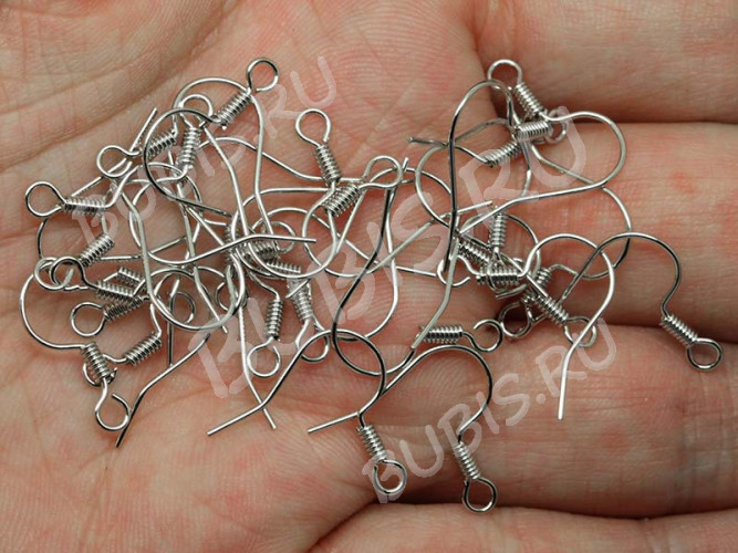 Швензы-крючки №038 16*15,5мм цвет платины (Brass) (10 пар)