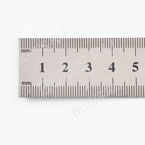 Линейка 04 металлическая плоская 30см цвет платины (Iron) (инструменты для бижутерии)