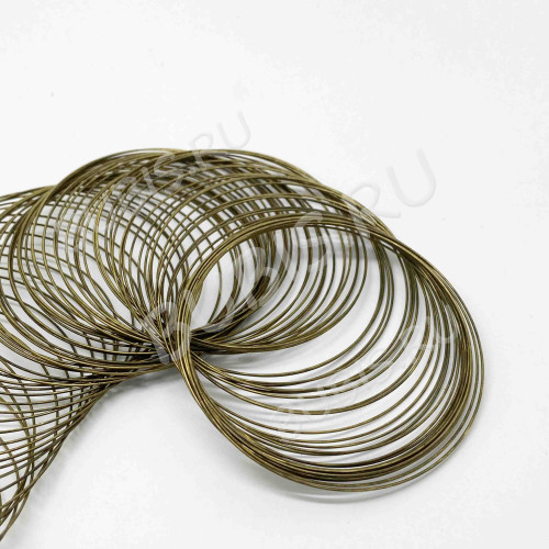 Мемори проволока - пружина - основа для браслета 65*0,6мм античная бронза (10 витков)