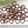 Купить Колечки одинарные обычные 6*0,9мм античная медь (Iron) (100шт) с доставкой по России