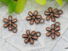 (СКИДКИ!!!) Подвеска Цветочек 06 3D 13*11*2мм античная медь (литьё) (10шт.)