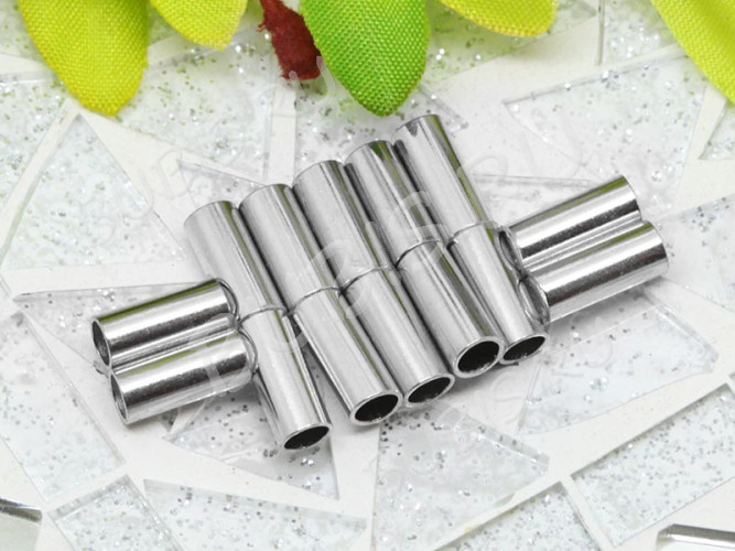 Магнитный замочек №34 для вклеивания 3мм 15,5*4*4мм цвет платины (Brass)