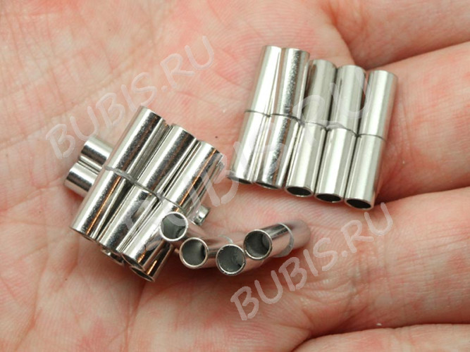 Магнитный замочек №34 для вклеивания 3мм 15,5*4*4мм цвет платины (Brass)