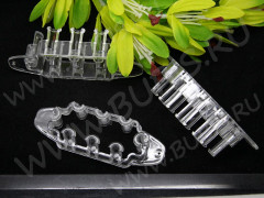 Станок 02 Loom Bands МИНИ из жёсткого пластика для плетения браслетов 82*28*23мм прозрачный (пластик) (инструменты Loom)