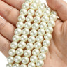 Купить (СКИДКИ!!!) Бусина жемчуг округлая "Майорка" 8мм шарик айвори кремовый (стекло)(НИТЬ) с доставкой по России