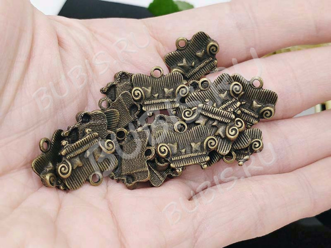 Подвеска Диван 01 16*14*2,8мм античная бронза (литьё)