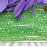 Бусина кристалл гранёный абакус 4,3*4*3,5мм св.зелёный с АВ прозрачный (имитация Сваровски) (20шт.) Купить Бусина кристалл гранёный абакус 4,3*4*3,5мм св.зелёный с АВ прозрачный (имитация Сваровски) (20шт.) с доставкой по России