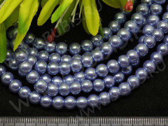 Бусина &quot;жемчуг&quot; 6мм св.синяя (стекло) (10шт.)