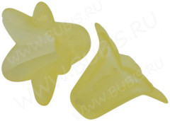 Бусина акрил Цветочек 41 матовый чашечка 18*17,5*12,5мм жёлтый полупрозрачный (акрил)