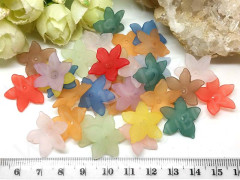 Бусина акрил Цветочек 69 матовый 20,5*19,5*5мм МИКС полупрозрачный (акрил) (10шт.)