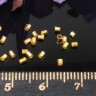 Купить Зажимные бусины 01 трубочки 1,5-2мм золотистые (Brass) (ок.100шт.) с доставкой по России