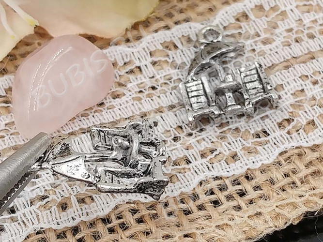 Подвеска Шезлонг 02 3D 19*13,5*5мм античное серебро (литьё)