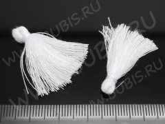 Декоративный элемент 064 Кисточка х/б маленькая 25-31*5мм белая (декоративные элементы)