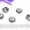(СКИДКИ!!!) 238 Шапочка Лепестки 8*8*2,4мм античное серебро (литьё) (50шт.) Купить (СКИДКИ!!!) 238 Шапочка Лепестки 8*8*2,4мм античное серебро (литьё) (50шт.) с доставкой по России