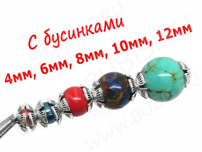 (СКИДКИ!!!) 238 Шапочка Лепестки 8*8*2,4мм античное серебро (литьё) (50шт.)