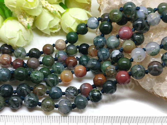 Бусина округлая 8мм Агат Индийский (камни) (НИТЬ)