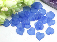 Подвеска акриловый Листик 01 матовый 16*15*2,5мм т.голубой (10шт.)