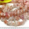 Крошка (галтовка) каменная 135 5-9мм кварц клубничный натуральный (камни) (нить 40см) Купить Крошка (галтовка) каменная 135 5-9мм кварц клубничный натуральный (камни) (нить 40см) с доставкой по России