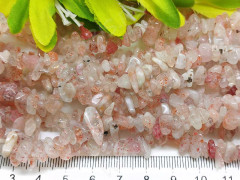 Крошка (галтовка) каменная 135 5-9мм кварц клубничный натуральный (камни) (нить 40см)