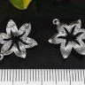 Купить 292 Коннектор Цветочек 19*14,5*2мм цвет платины (Корея) (Brass) с доставкой по России