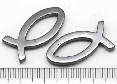 Подвеска гематит 06 Контур рыбки 27,5*12,5*3,5мм (камни)