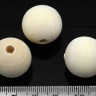 Купить Бусина Округлая 20мм натуральная неокрашенная (дерево) с доставкой по России
