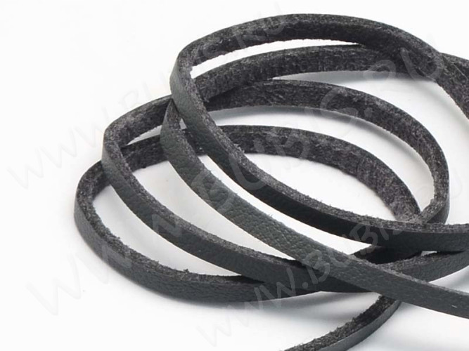 Шнур кожаный 49 кожзам полоска 2,7*1,5мм серый (1м)