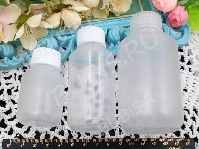 Контейнер для хранения 29 Бутылочка круглая с винтовой крышкой 8,5*4*4см полупрозрачная (пластик)