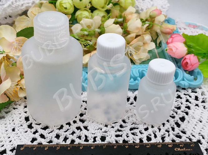 Контейнер для хранения 29 Бутылочка круглая с винтовой крышкой 8,5*4*4см полупрозрачная (пластик)