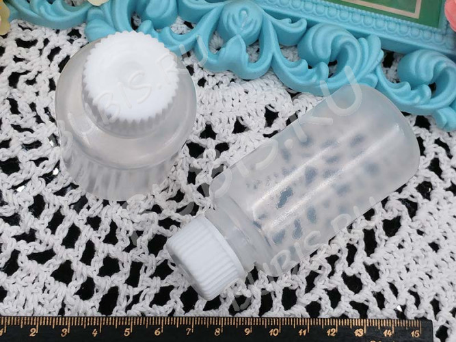 Контейнер для хранения 29 Бутылочка круглая с винтовой крышкой 8,5*4*4см полупрозрачная (пластик)