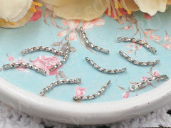 (СКИДКИ!!!) 346 Коннектор палочка дуга витая 13*3*1мм цвет платины (Brass) (50шт.)