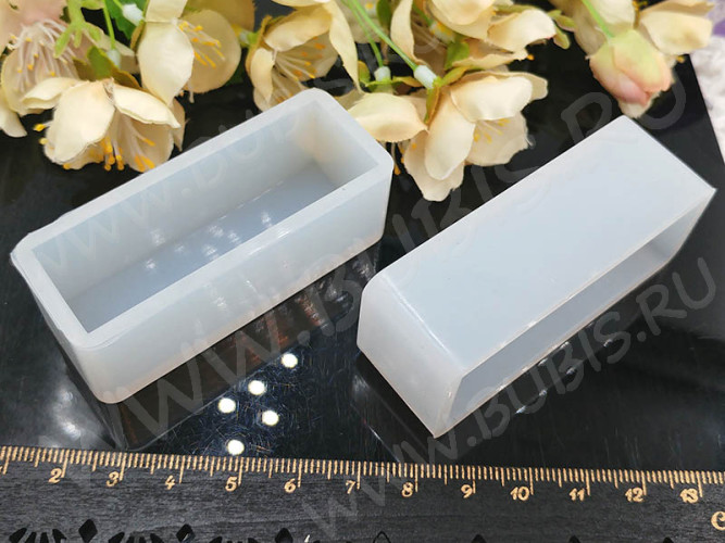 Молд 130 для эпоксидной смолы 3D Прямоугольник с боковой заливкой 66*26*22,5мм (силикон)