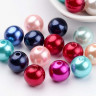 Купить (СКИДКИ!!!) Бусина Округлая 33 "Жемчуг" 12мм микс (акрил) (10шт.) с доставкой по России