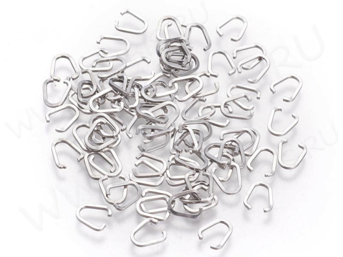 (СКИДКИ!!!) Держатель кулона 097 простой треугольный 6*5*0,7мм цвет платины (Хирургическая Сталь) (10шт)