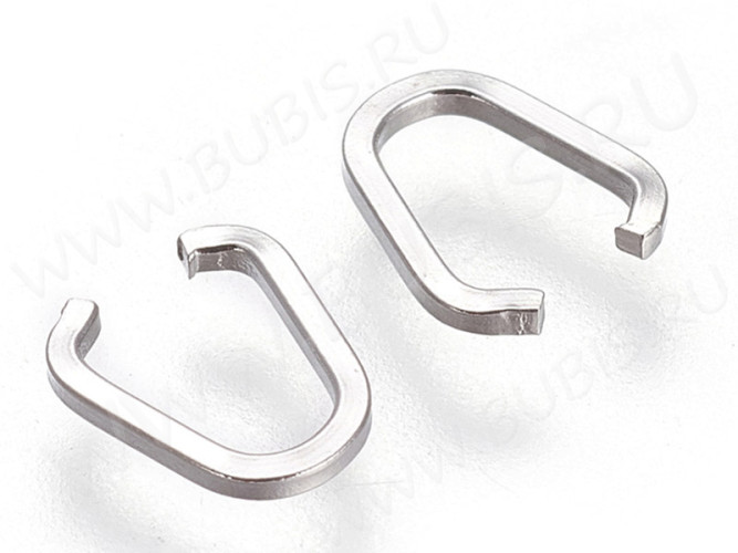 (СКИДКИ!!!) Держатель кулона 097 простой треугольный 6*5*0,7мм цвет платины (Хирургическая Сталь) (10шт)