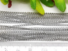 Цепочка I002 простая кручёная звено 3,2*2,2*0,5мм цвет платины (Iron) (50см)