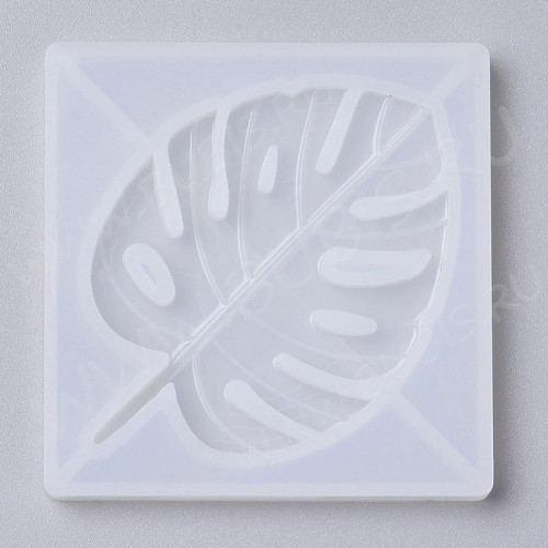 Молд 215 для эпоксидной смолы кулон подвеска листик 65*65*7мм (силикон)