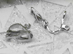 Основы для клипс №17 13*9,5*6мм цвет платины (Iron) (1 пара)