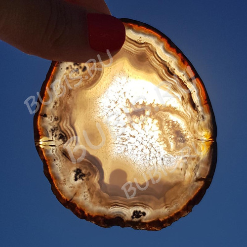 Кулон 1140 Срез Агата 76*58*4мм (камни)