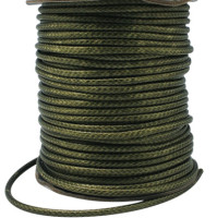 Вощёный полиэстеровый шнур "корейский" 3мм оливковый (1м)