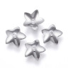Купить Шапочка тонкая 113 простая Звёздочка 8*8*2мм цвет платины (Хирургическая Сталь) (10шт) с доставкой по России