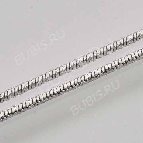 Шнур с замочком 59 Цепочка для кулона 1мм цвет платины (Brass) (60см)